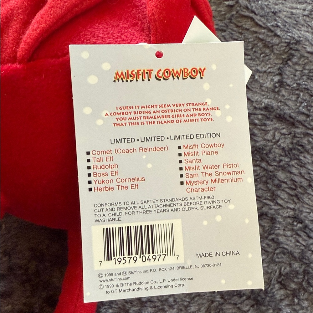 Rudolph Misfit Toys Misfit Cowboy 1999 CVS Limited Edition NWT!  Perfect!  18”. - Picture 9 of 10